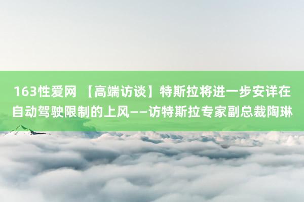 163性爱网 【高端访谈】特斯拉将进一步安详在自动驾驶限制的上风——访特斯拉专家副总裁陶琳
