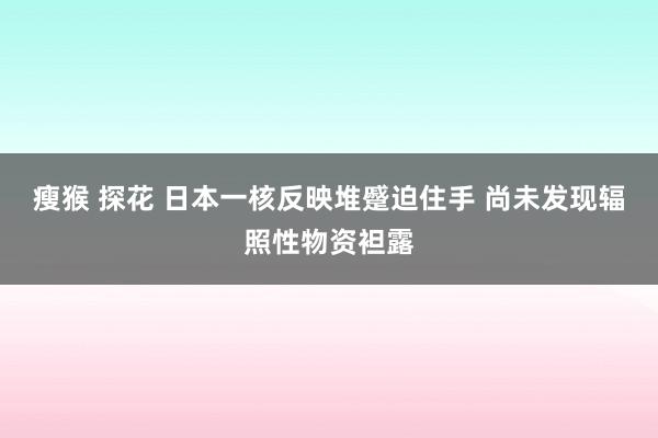瘦猴 探花 日本一核反映堆蹙迫住手 尚未发现辐照性物资袒露