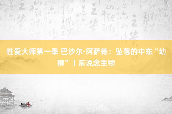 性爱大师第一季 巴沙尔·阿萨德：坠落的中东“幼狮”丨东说念主物