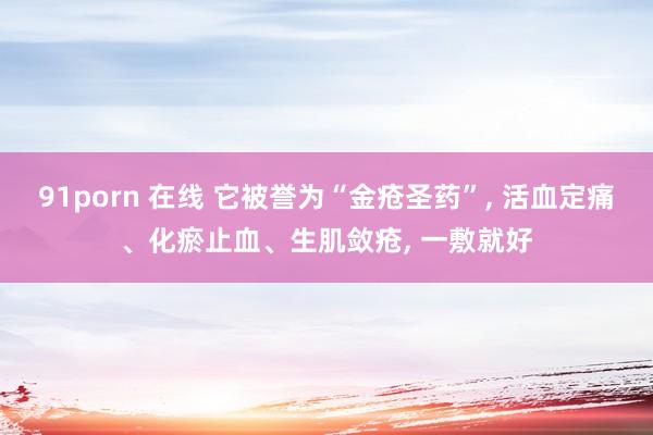 91porn 在线 它被誉为“金疮圣药”， 活血定痛、化瘀止血、生肌敛疮， 一敷就好