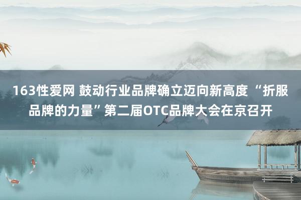 163性爱网 鼓动行业品牌确立迈向新高度 “折服品牌的力量”第二届OTC品牌大会在京召开