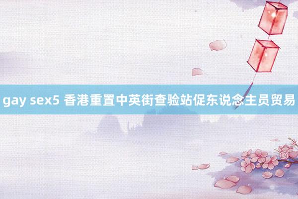 gay sex5 香港重置中英街查验站促东说念主员贸易