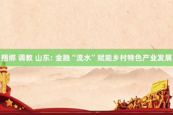 捆绑 调教 山东: 金融“流水”赋能乡村特色产业发展