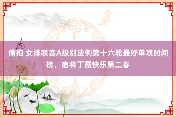 偷拍 女排联赛A级别法例第十六轮最好单项时间榜，宿将丁霞快乐第二春
