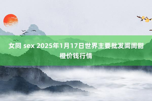 女同 sex 2025年1月17日世界主要批发阛阓甜橙价钱行情