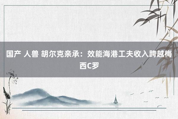 国产 人兽 胡尔克亲承：效能海港工夫收入跨越梅西C罗