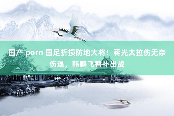 国产 porn 国足折损防地大将！蒋光太拉伤无奈伤退，韩鹏飞替补出战