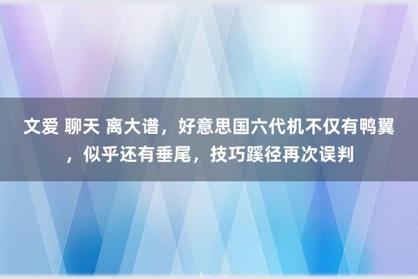 文爱 聊天 离大谱，好意思国六代机不仅有鸭翼，似乎还有垂尾，技巧蹊径再次误判