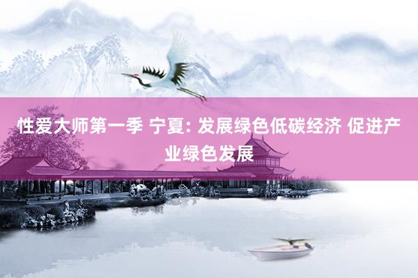性爱大师第一季 宁夏: 发展绿色低碳经济 促进产业绿色发展