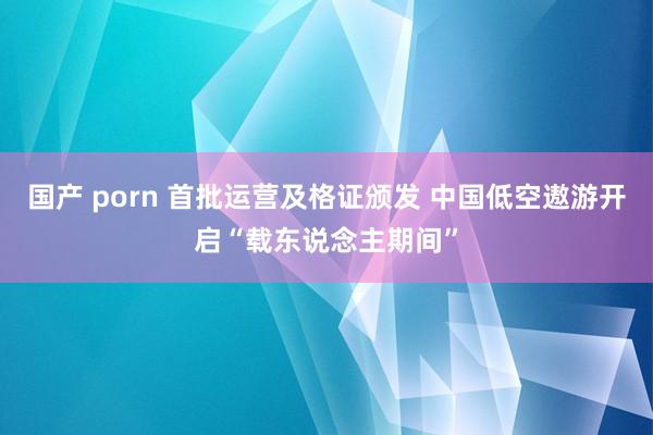 国产 porn 首批运营及格证颁发 中国低空遨游开启“载东说念主期间”