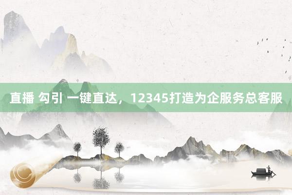 直播 勾引 一键直达，12345打造为企服务总客服