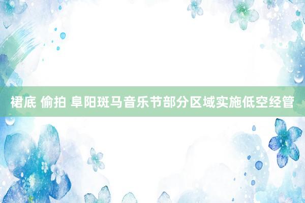 裙底 偷拍 阜阳斑马音乐节部分区域实施低空经管