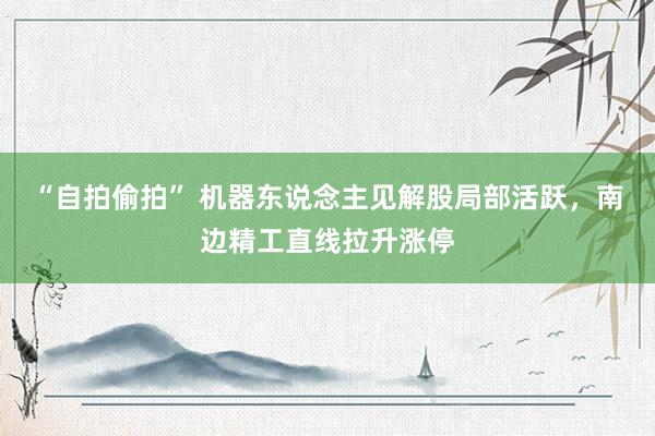 “自拍偷拍” 机器东说念主见解股局部活跃，南边精工直线拉升涨停