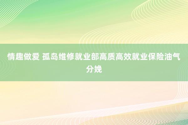 情趣做爱 孤岛维修就业部高质高效就业保险油气分娩